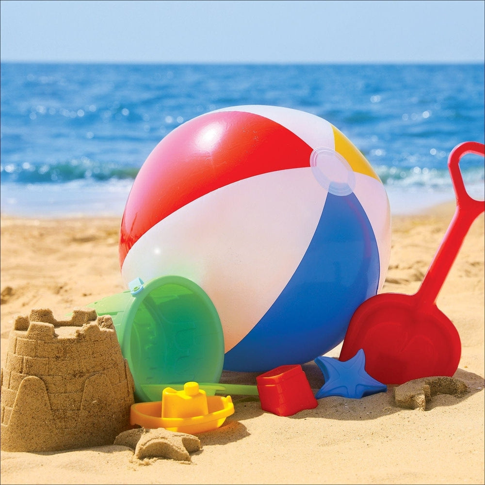 Sandy Fun 100 Piece Jigsaw Puzzle Beach Scene with Bucket and Sand Castle Image 2