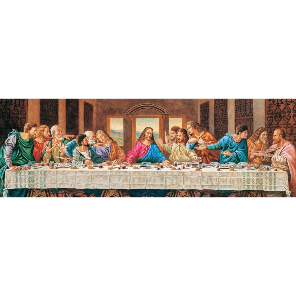 MasterPieces 1000 Piece Last Supper Panoramic Jigsaw Puzzle 13x39 Recycled Material Image 2