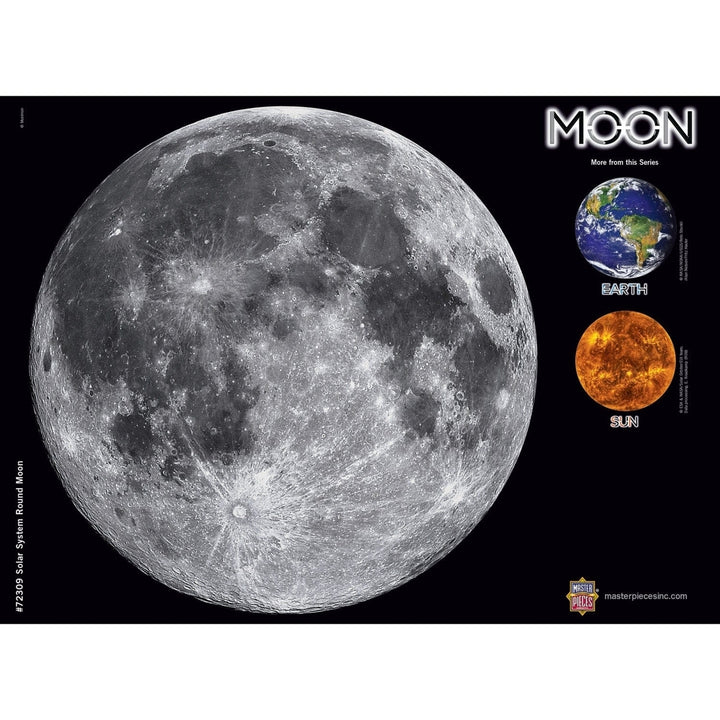 The Moon 1000 Piece Jigsaw Puzzle Round Night Sky Art Gift Image 4