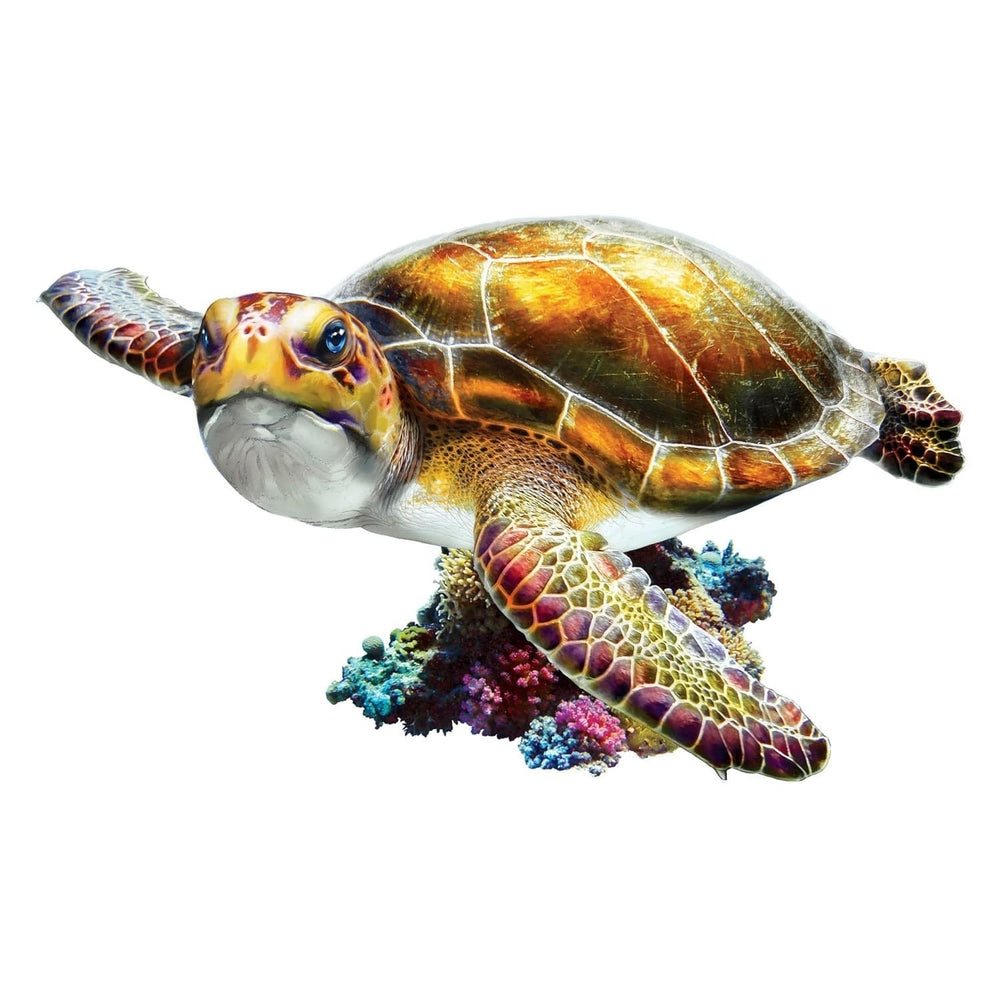 Sea Turtle 100 Piece Shaped Puzzle Eco-Friendly Recycled Material Marine Art Image 2