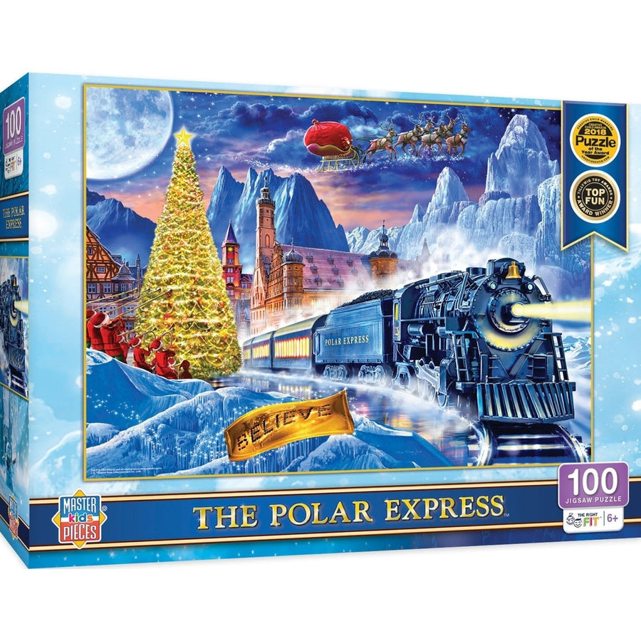 The Polar Express 100 Piece Jigsaw Puzzle 19x14 for Ages 6 Plus Kids Holiday Image 1