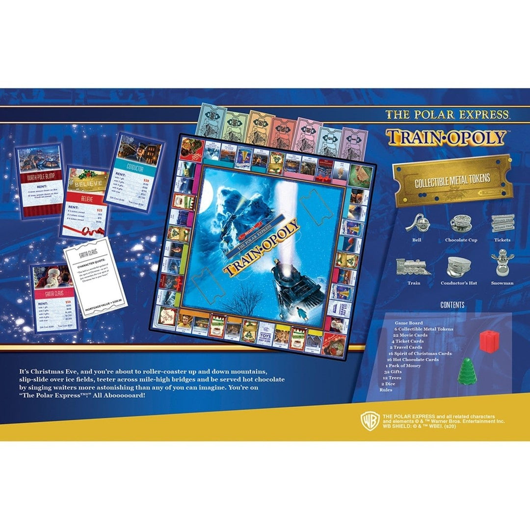 The Polar Express Opoly Board Game 2-6 Players Ages 8+ Holiday Fun Edition Image 3