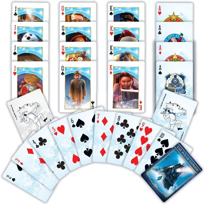 The Polar Express Playing Cards 54 Card Deck Christmas Movie Theme Snowy Design Image 2