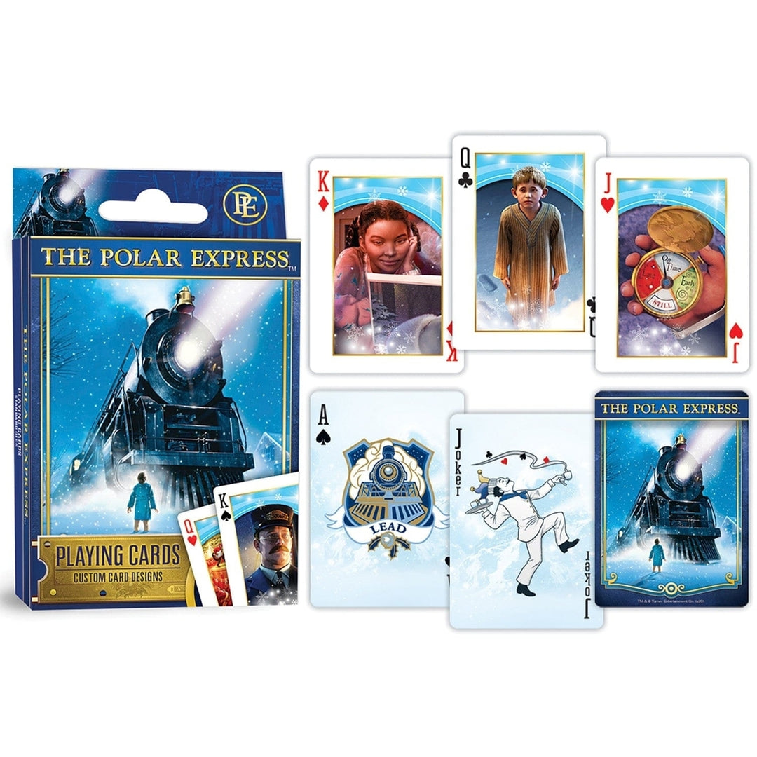 The Polar Express Playing Cards 54 Card Deck Christmas Movie Theme Snowy Design Image 3