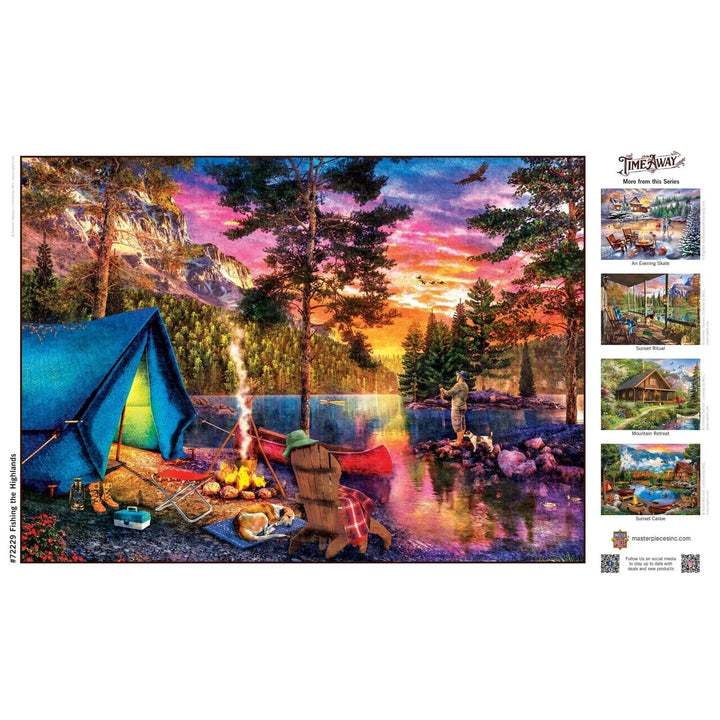 MasterPieces Time Away Fishing Highlands 1000 Piece Jigsaw Puzzle Craft Box Image 4