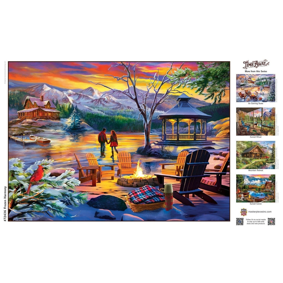 Time Away Frozen Harmony 1000 Piece Jigsaw Puzzle Eco-Friendly Winter Scene Image 4