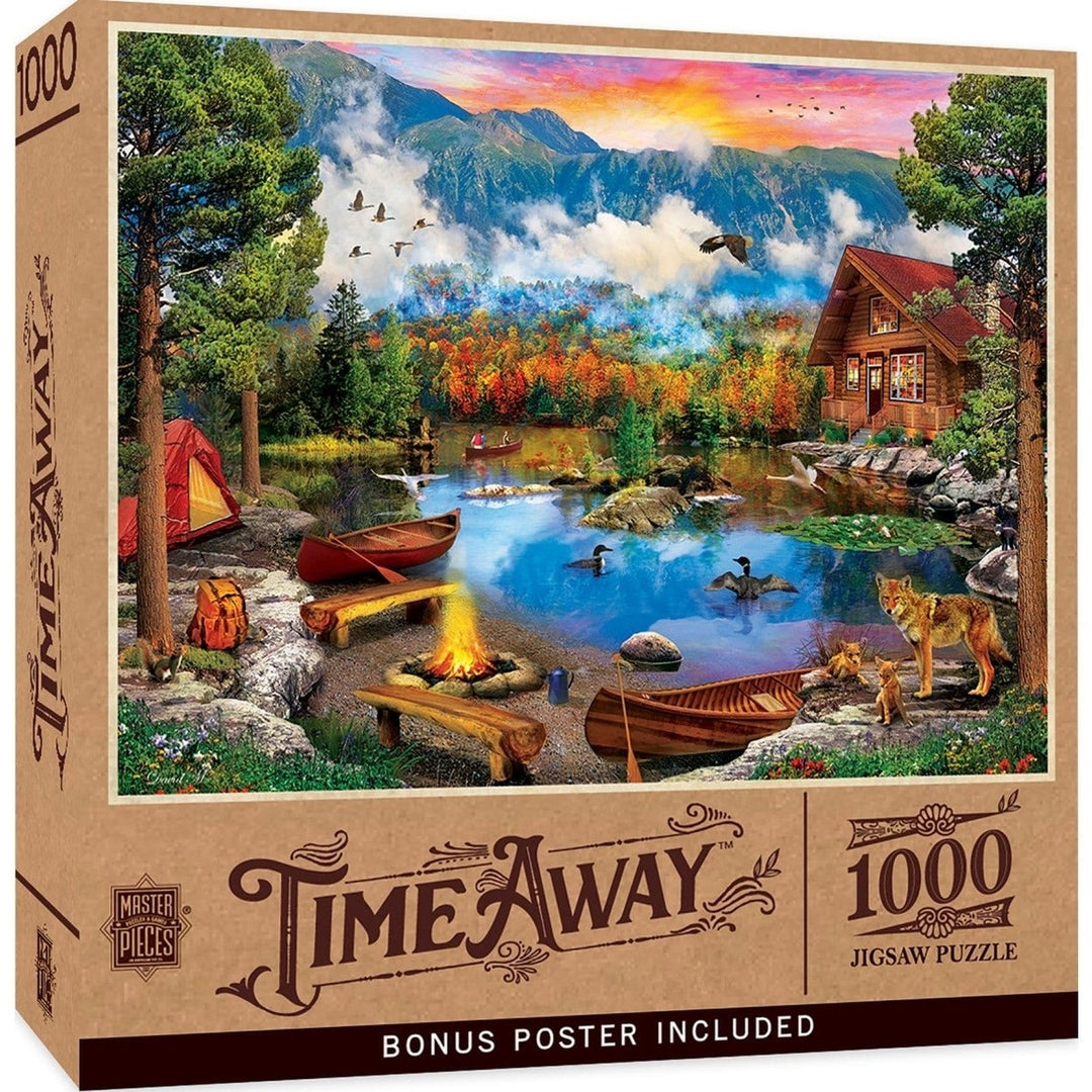 MasterPieces 1000 Piece Sunset Canoe Jigsaw Puzzle Craft Paper Box 19.25"x26.75" Image 1