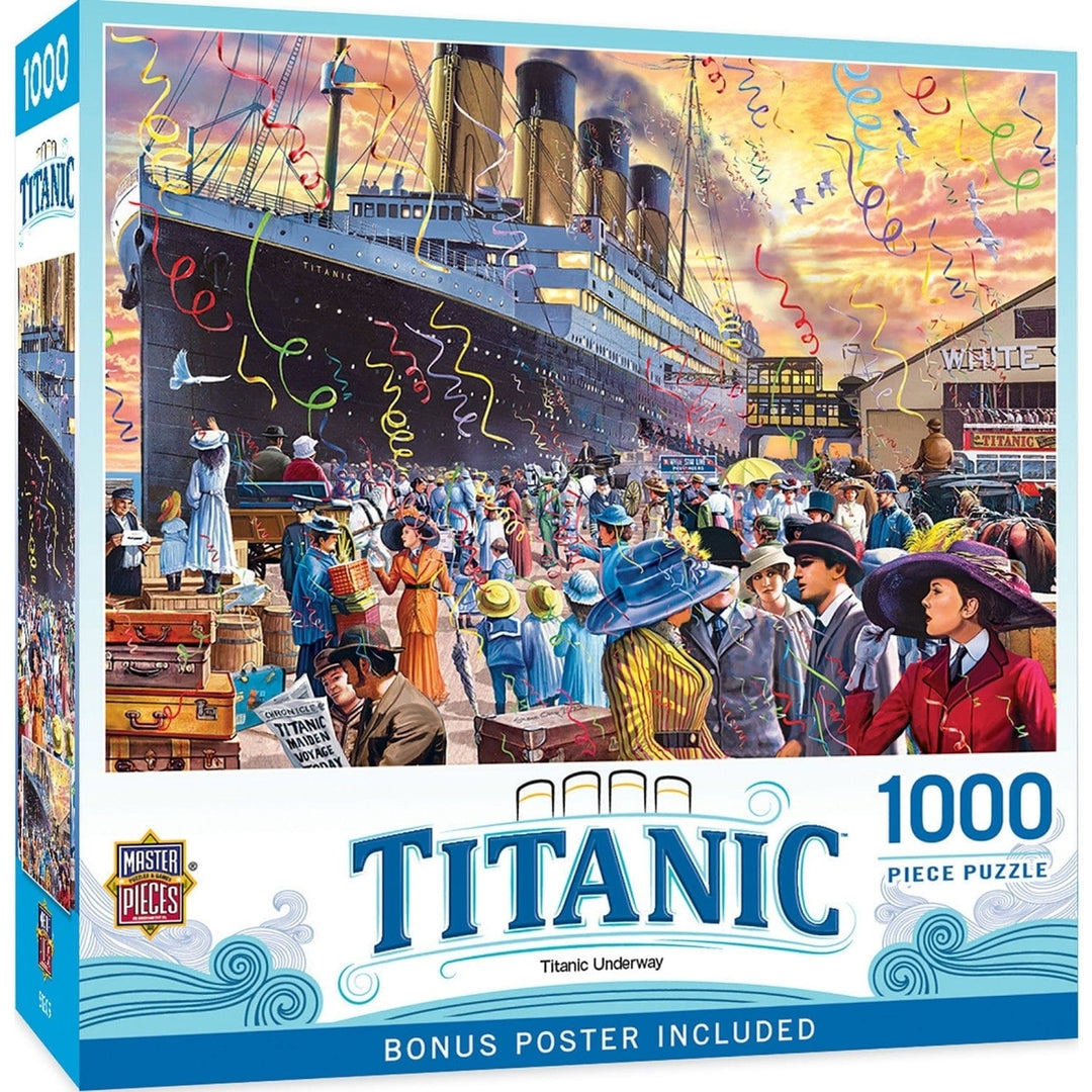 Titanic Underway 1000 Piece Jigsaw Puzzle Luxury Ocean Liner Recreation Image 1