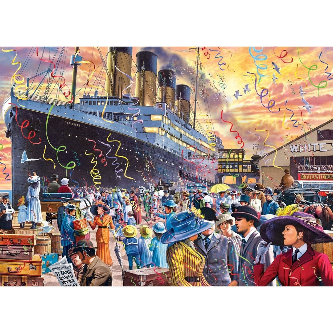 Titanic Underway 1000 Piece Jigsaw Puzzle Luxury Ocean Liner Recreation Image 2