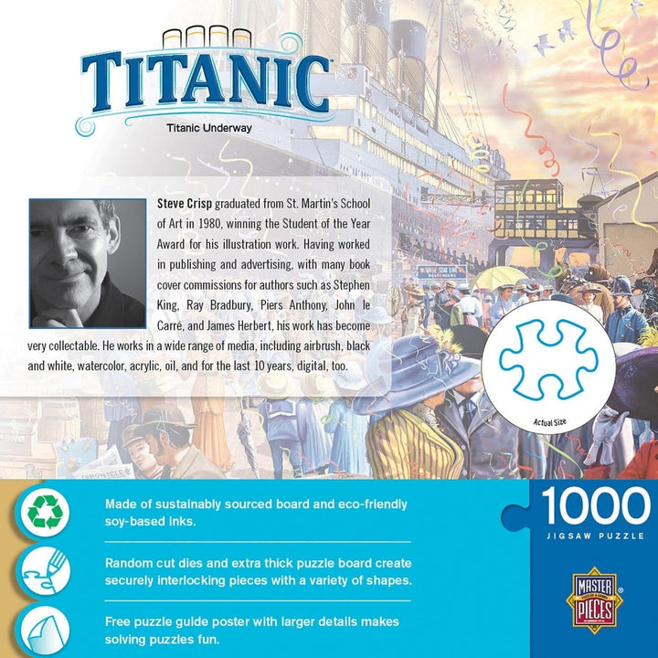 Titanic Underway 1000 Piece Jigsaw Puzzle Luxury Ocean Liner Recreation Image 3