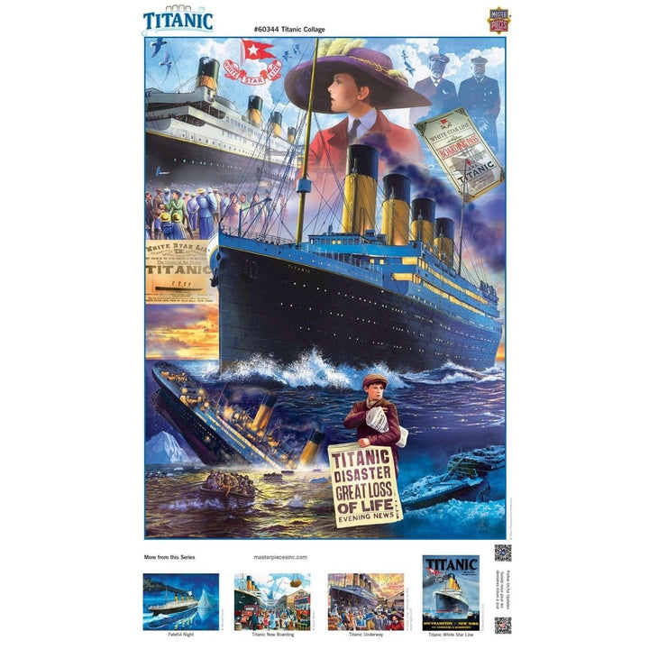 MasterPieces Titanic 1000 Piece Jigsaw Puzzle 19.25 x 26.75 Inch Collage Image 4