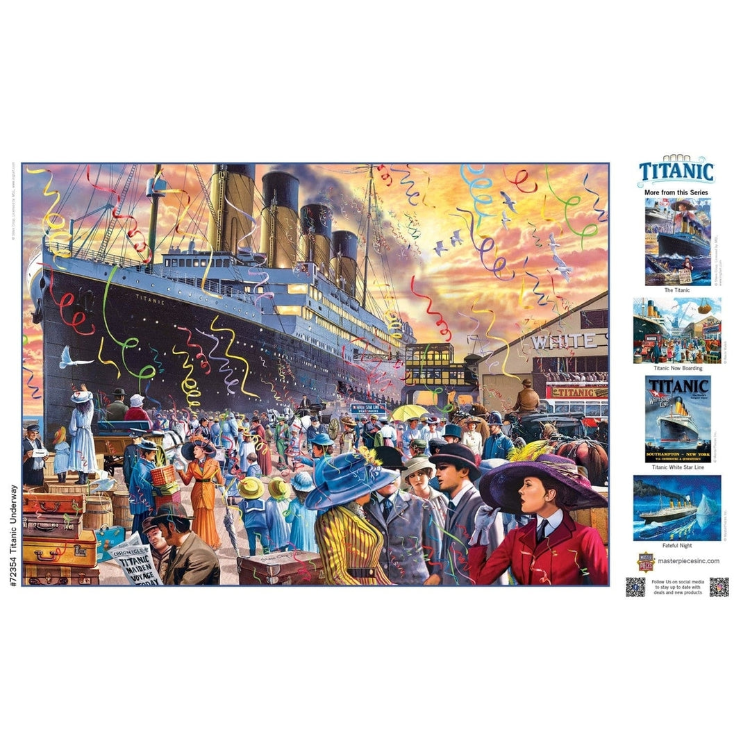 Titanic Underway 1000 Piece Jigsaw Puzzle Luxury Ocean Liner Recreation Image 4