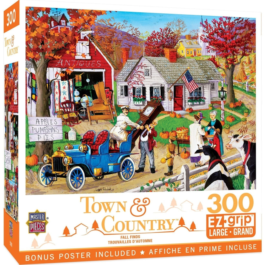 Town and Country 300 Piece EZ Grip Jigsaw Puzzle Fall Scene Recycled Material Image 1