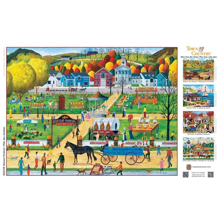 Town and Country Harvest Festival 300 Piece EZ Grip Jigsaw Puzzle 18x24 Recycled Image 4