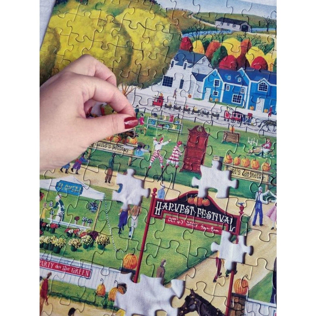 Town and Country Harvest Festival 300 Piece EZ Grip Jigsaw Puzzle 18x24 Recycled Image 6