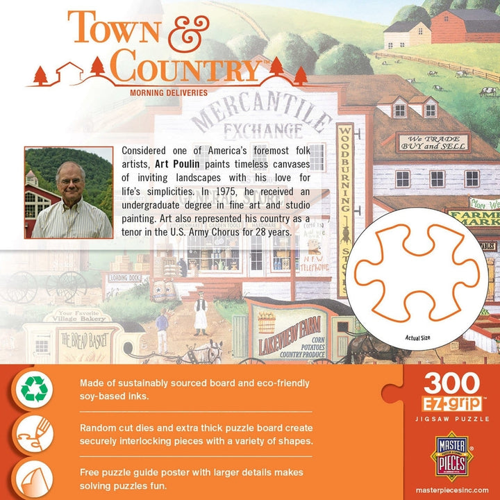 Town and Country Morning Deliveries 300 Piece EZ Grip Jigsaw Puzzle 18x24 Image 3