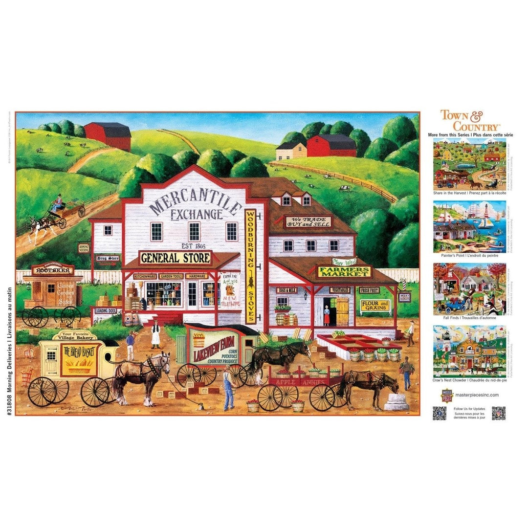 Town and Country Morning Deliveries 300 Piece EZ Grip Jigsaw Puzzle 18x24 Image 4