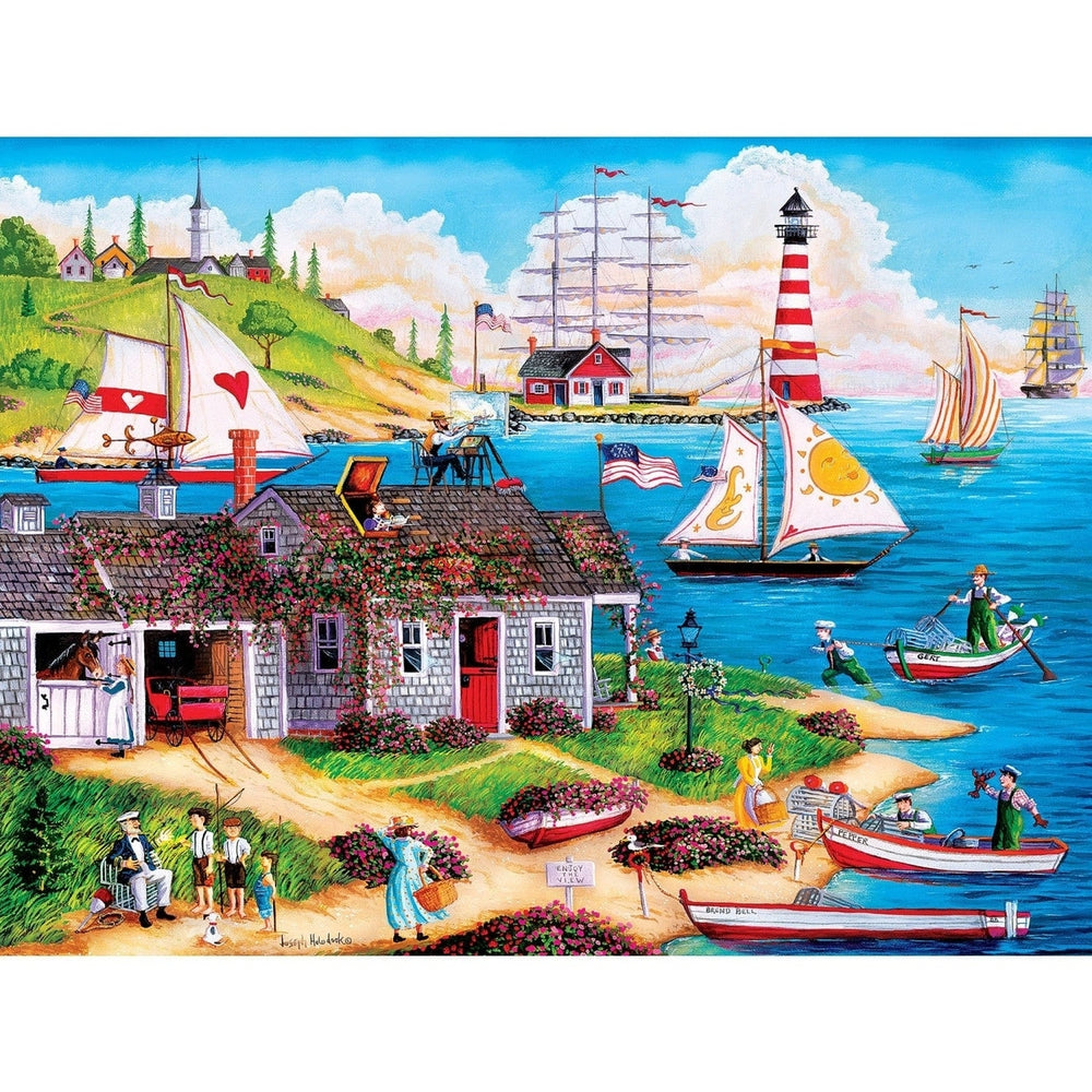 Town and Country EZ Grip 300 Piece Jigsaw Puzzle 18x24 Joe Holodook Art Image 2