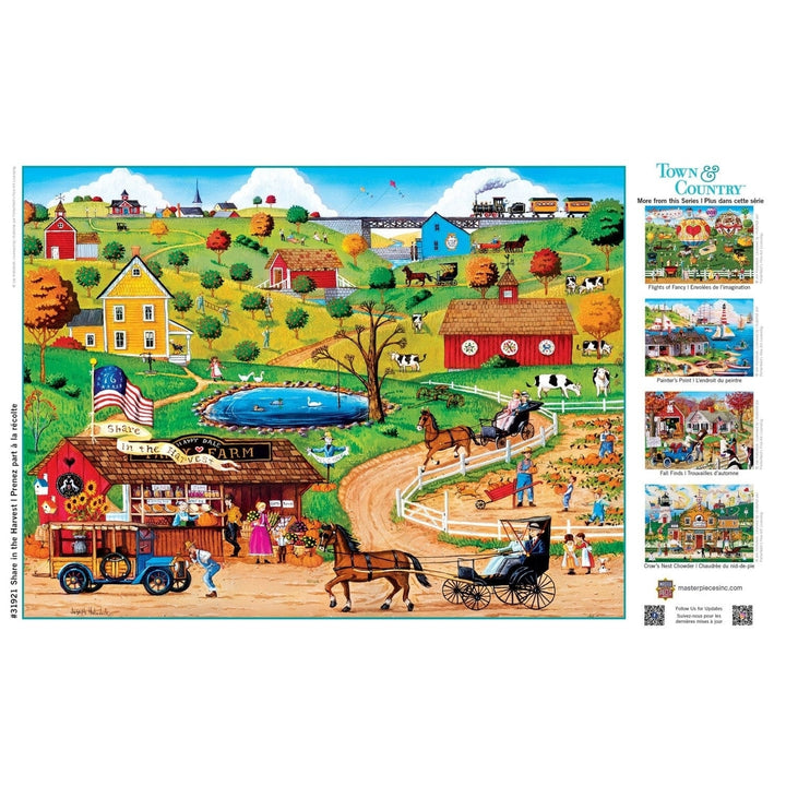 Town and Country 300 Piece EZ Grip Jigsaw Puzzle 18x24 Recycled Material Art Image 4