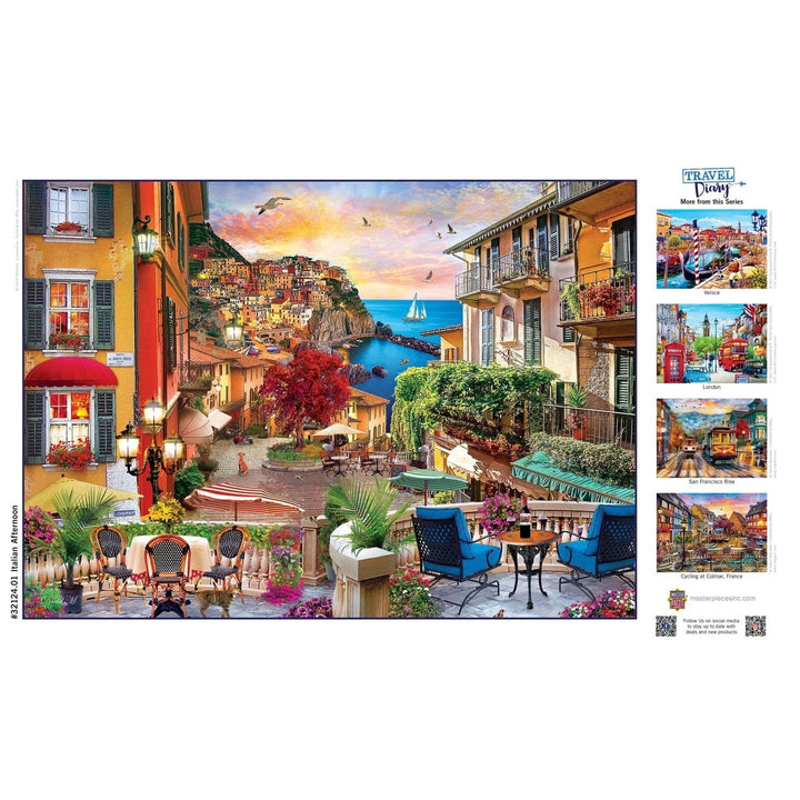 MasterPieces Italian Afternoon 500 Piece Jigsaw Puzzle Eco-Friendly Design Image 4