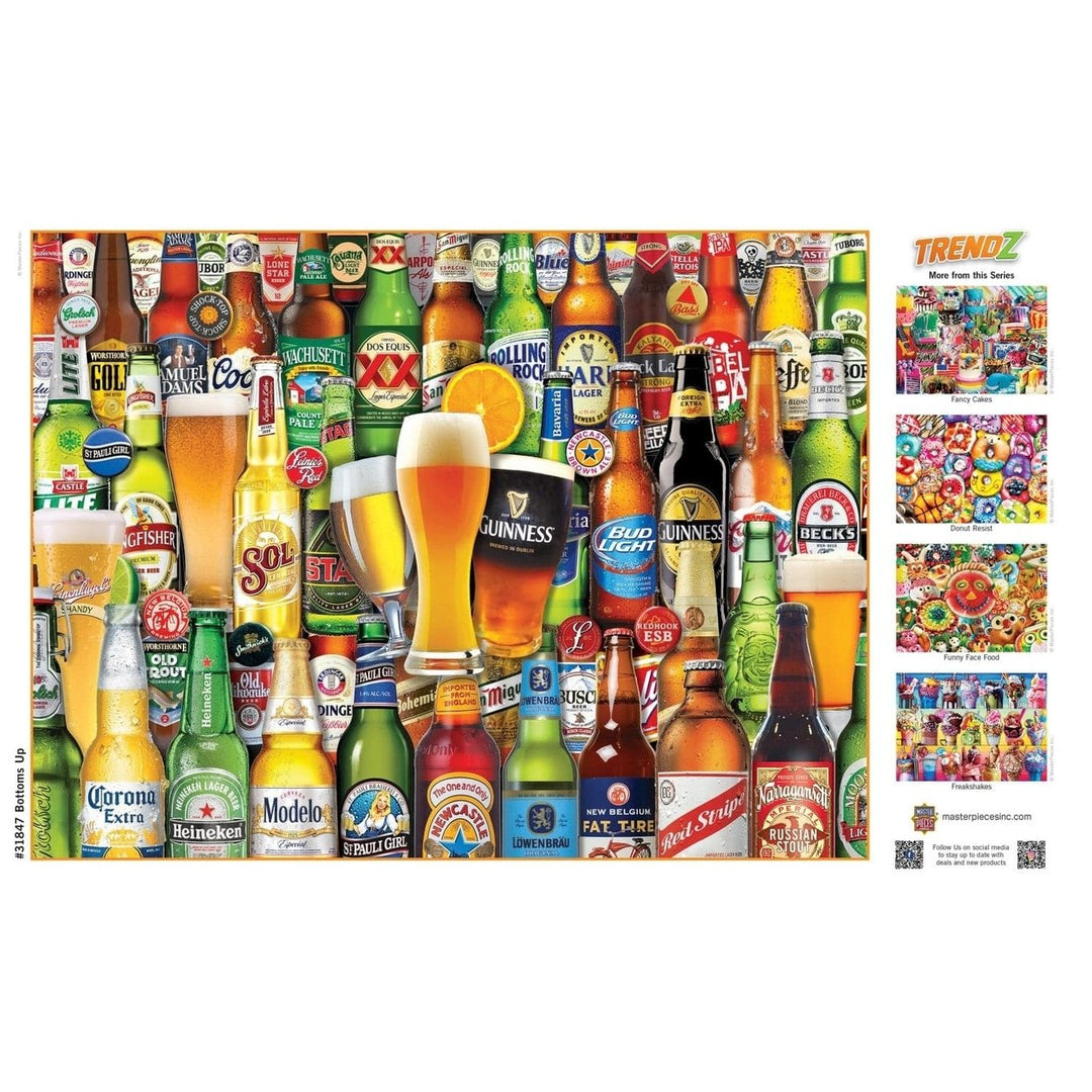 Trendz Bottoms Up 300 Piece EZ Grip Jigsaw Puzzle Craft Beers Collection Image 4