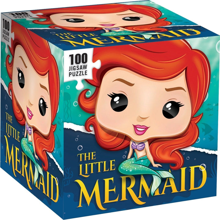 The Little Mermaid 100 Piece Chibi Jigsaw Puzzle Square Eco-Friendly Design Image 1