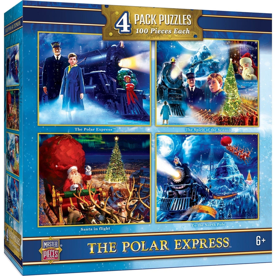 The Polar Express 4-Pack 100 Piece Jigsaw Puzzles Image 1