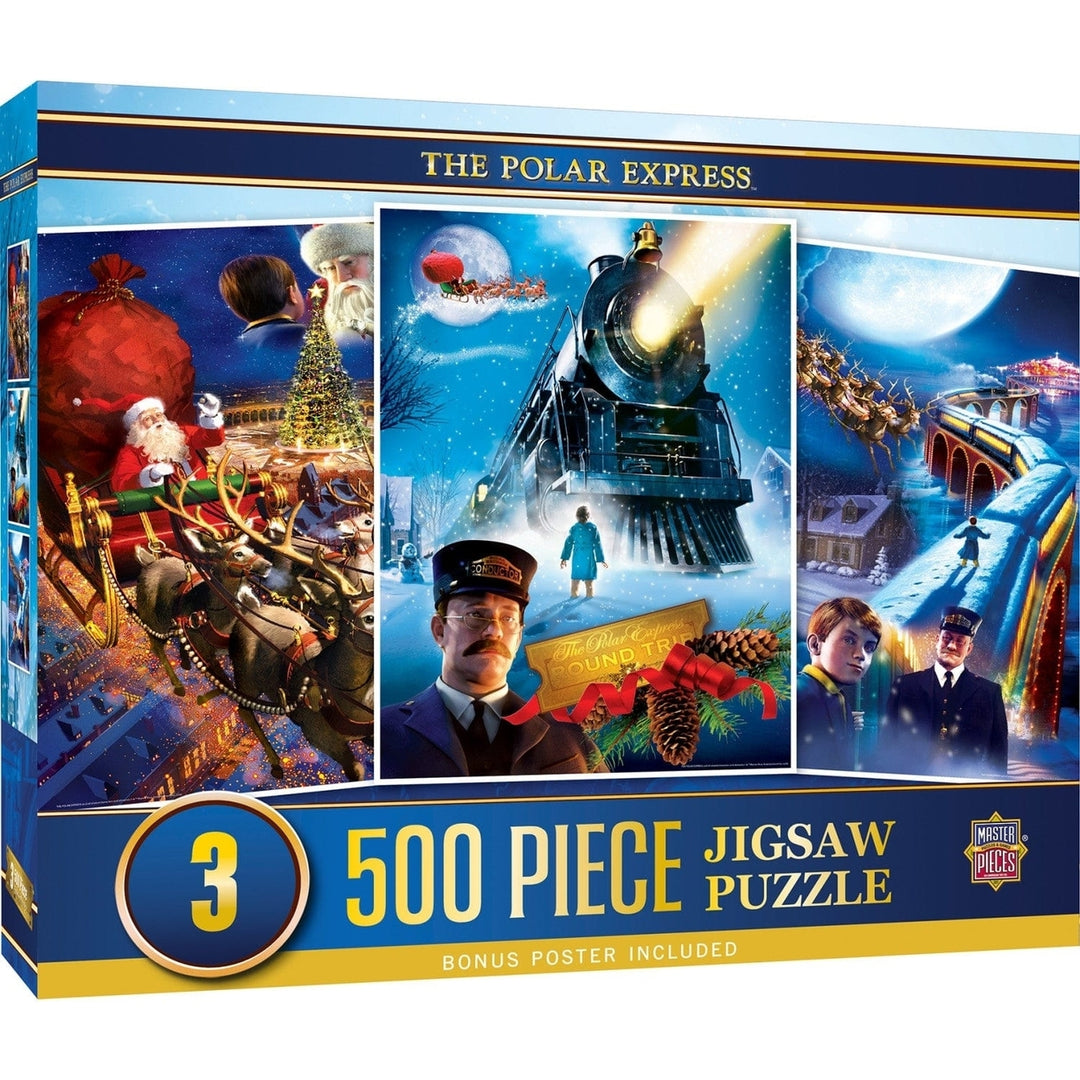 The Polar Express 3-pack 500 Piece Jigsaw Puzzle Image 1