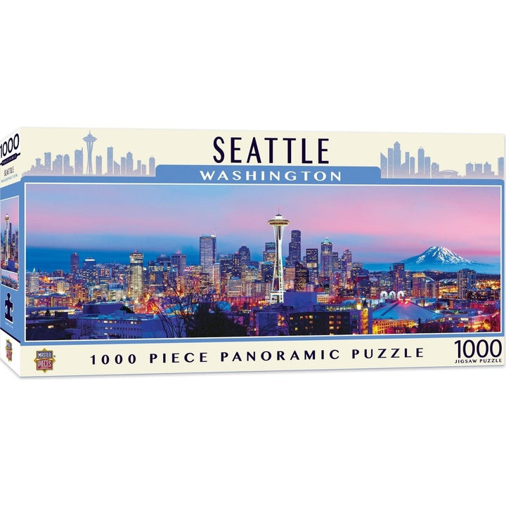 Seattle 1000 Piece Panoramic Jigsaw Puzzle American Vista Landscape Art Image 1