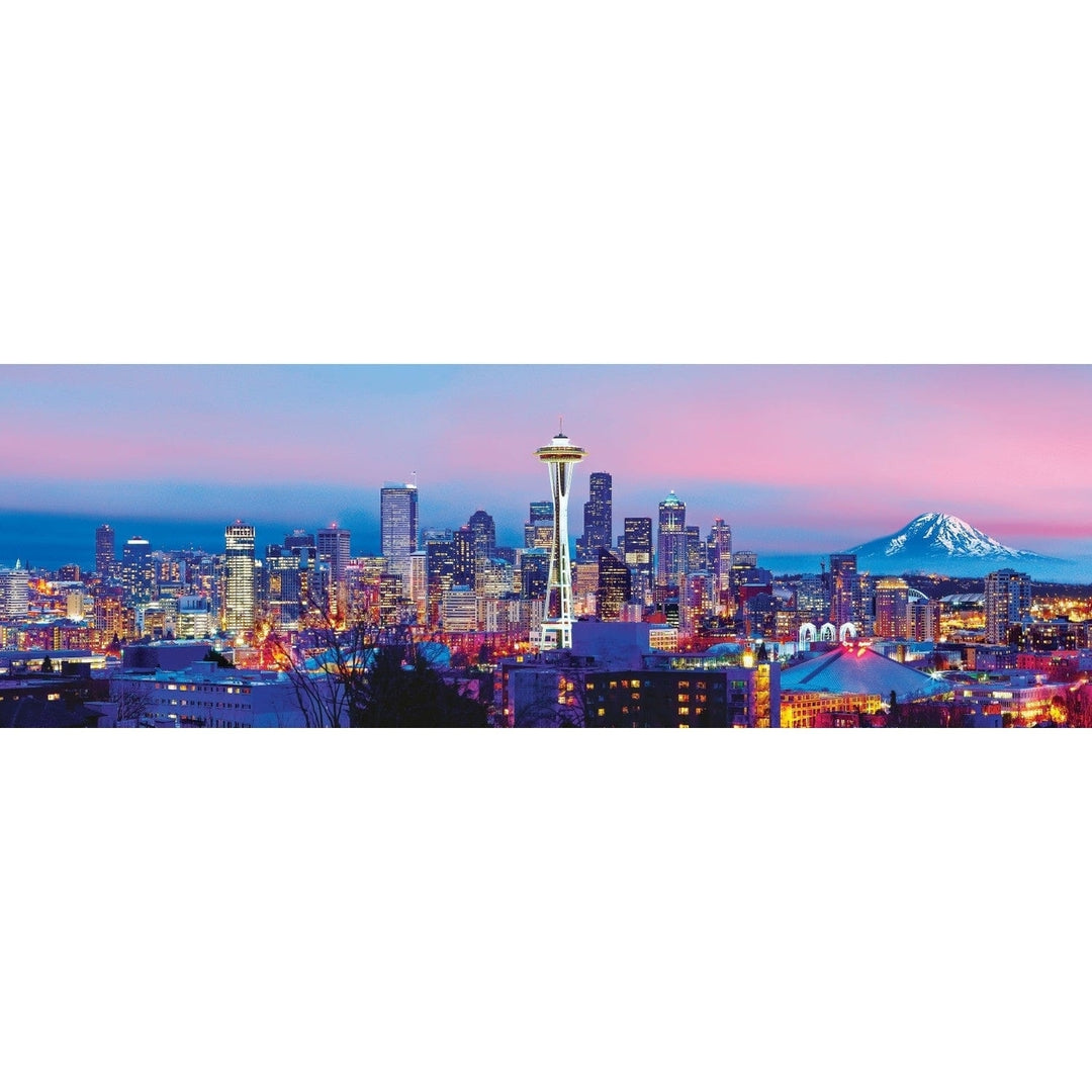 Seattle 1000 Piece Panoramic Jigsaw Puzzle American Vista Landscape Art Image 2