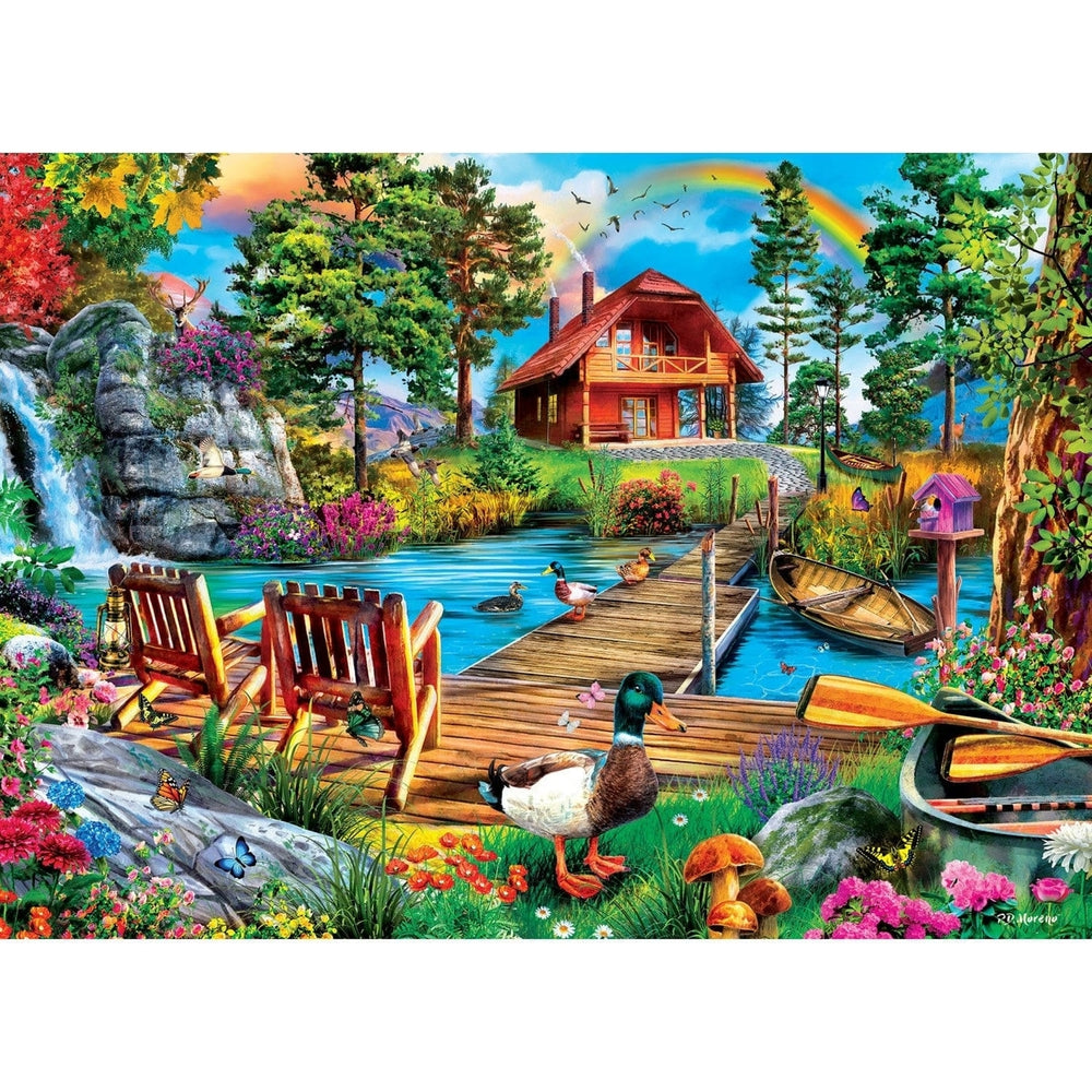 Tranquility - Island Cottage 1000 Piece Jigsaw Puzzle Image 2