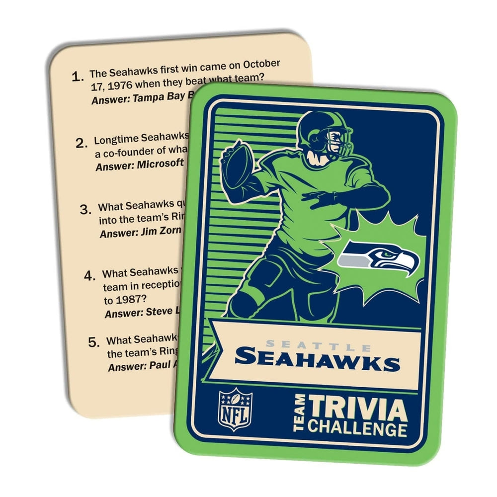 Seattle Seahawks Trivia Challenge Game 50 Cards 250 Questions Ages 12 and Up Image 2