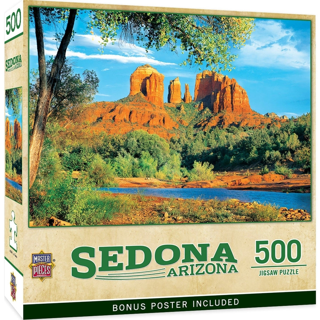 Sedona Arizona 500 Piece Jigsaw Puzzle Red Rock Landscape Art Outdoor Recreation Image 1