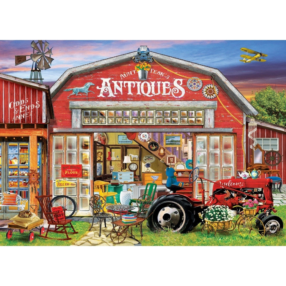 MasterPieces Seek and Find 1000 Piece Jigsaw Puzzle Hidden Treasures Antique Shop Image 2