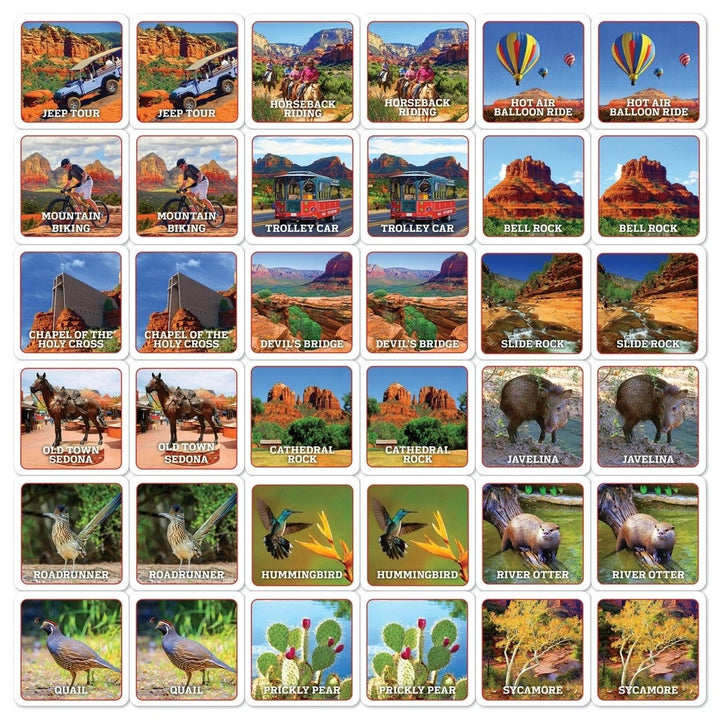 MasterPieces Sedona Arizona Matching Game National Parks 36 Pairs Fun Family Game Image 2