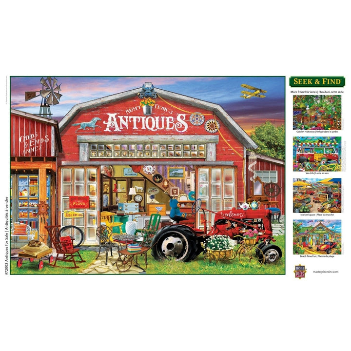 MasterPieces Seek and Find 1000 Piece Jigsaw Puzzle Hidden Treasures Antique Shop Image 4