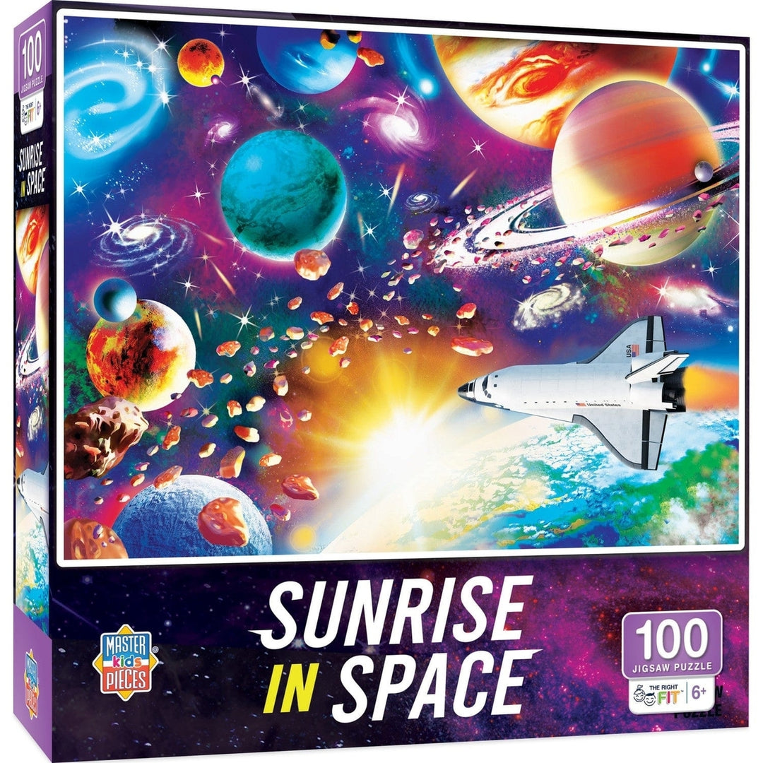 Sunrise in Space 100 Piece Jigsaw Puzzle Solar System Adventure for Kids Image 1