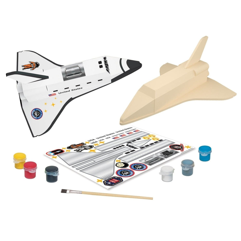 Space Shuttle Discovery Wood Craft Paint Kit Real Wood Art Set for Kids Image 2