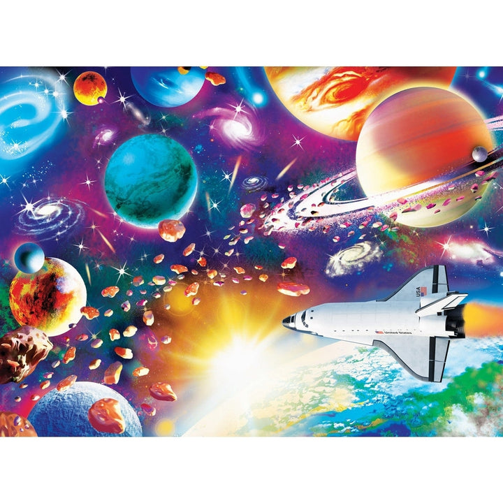 Sunrise in Space 100 Piece Jigsaw Puzzle Solar System Adventure for Kids Image 2