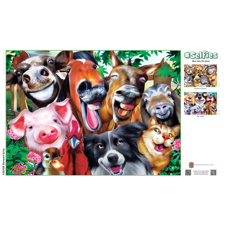 Selfies Barnyard Grins 500 Piece Jigsaw Puzzle Farm Animals Eco-Friendly Image 4