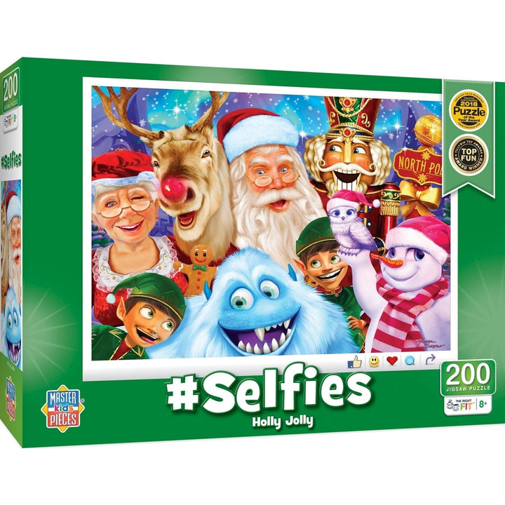 Selfies Holly Jolly 200 Piece Jigsaw Puzzle 19x14 for Ages 8 and Up Image 1