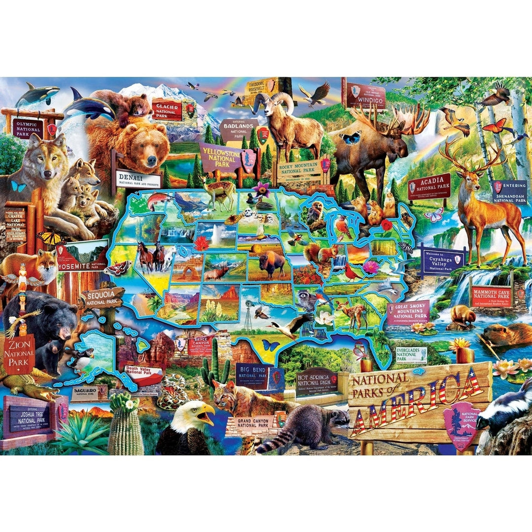 MasterPieces USA National Parks 3000 Piece Jigsaw Puzzle 32x45 Recycled Material Image 2