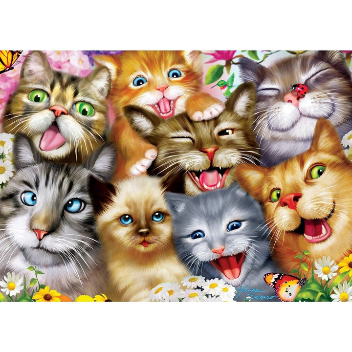 Purrfect Portraits 500 Piece Jigsaw Puzzle Cat Lovers Recycled Materials Image 2