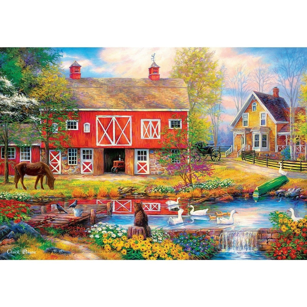 MasterPieces 2000 Piece Jigsaw Puzzle Country Living 39x27 Recycled Chipboard Image 2