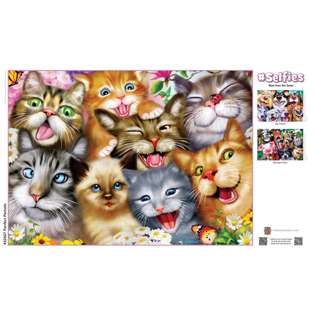 Purrfect Portraits 500 Piece Jigsaw Puzzle Cat Lovers Recycled Materials Image 4