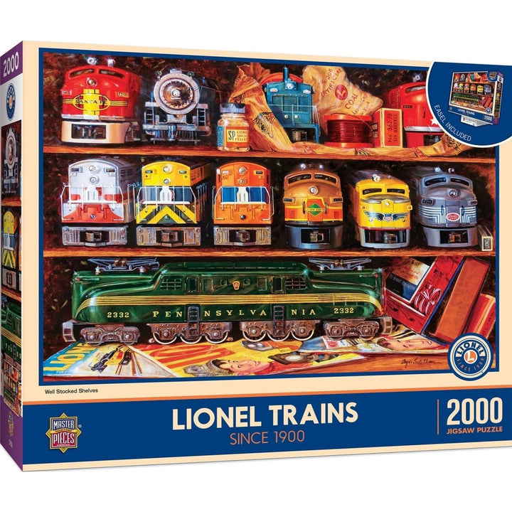 MasterPieces Signature Collection 2000 Piece Jigsaw Puzzle Lionel Trains 27x39 Image 1