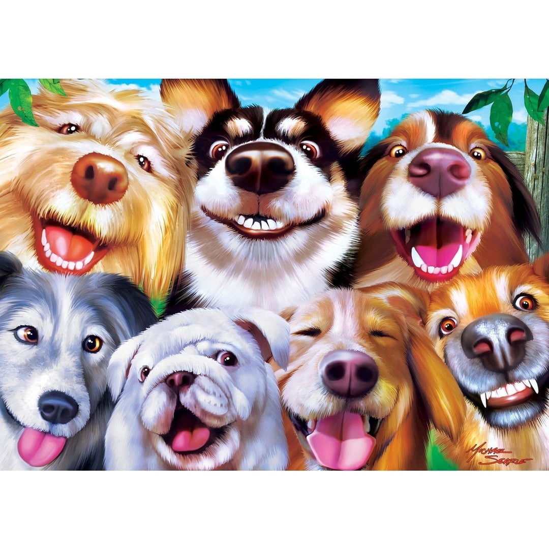 Selfies Say Treats 500 Piece Jigsaw Puzzle Eco-Friendly Dog Lovers Fun Image 2