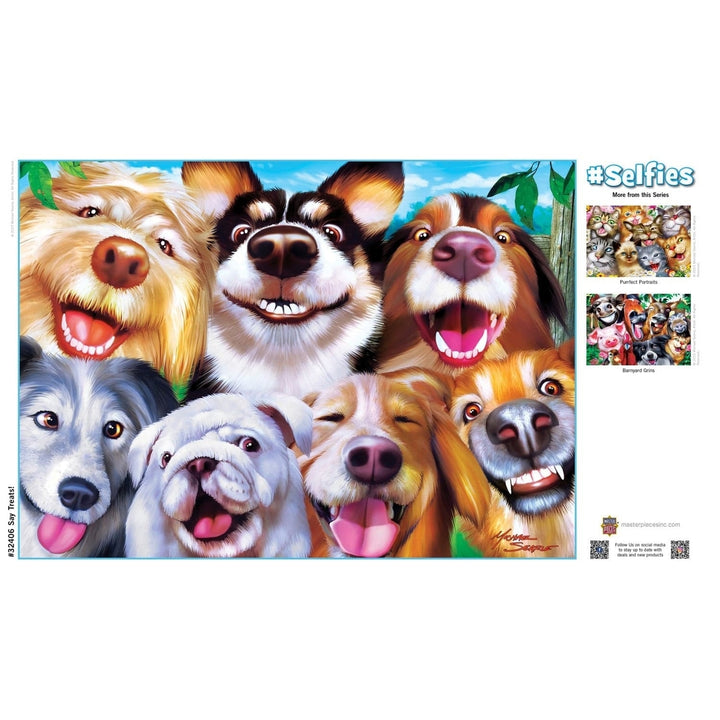 Selfies Say Treats 500 Piece Jigsaw Puzzle Eco-Friendly Dog Lovers Fun Image 4