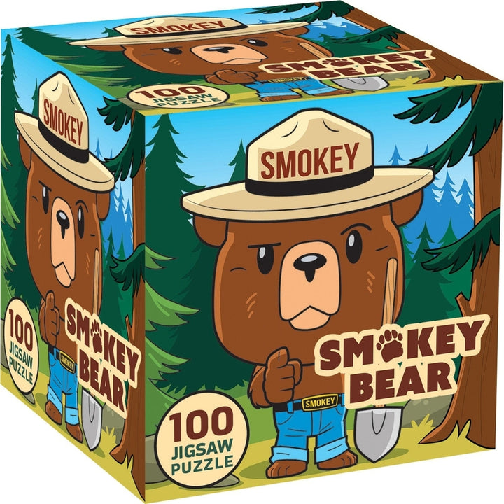 Smokey Bear 100 Piece Jigsaw Puzzle 10x10 Pop Art for Ages 6 and Up Image 1