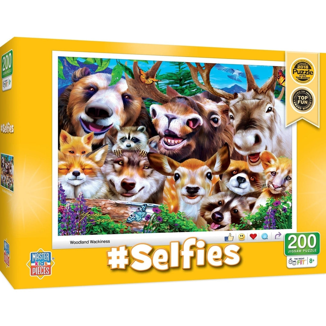 Selfies Woodland Wackiness 200 Piece Jigsaw Puzzle for Ages 8+ 19x14 Inches Image 1